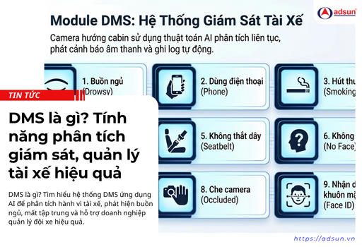 DMS là gì? Tính năng phân tích giám sát, quản lý tài xế hiệu quả